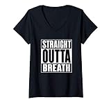 Photo Gallery donna outta breath gift for marathon runner cyclist funny workout maglietta con collo a v Photo Gallery donna outta breath gift for marathon runner cyclist funny workout maglietta con collo a v