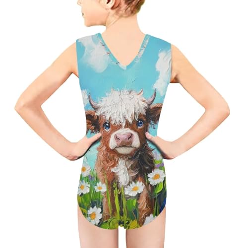 Image of Girls' Swimwear for 3-14 Cartoon Bathing Suit Girl Swimsuit Gym Leotard