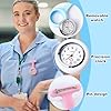 Oryzium 3 Pcs Nurse Watch,Pocket Nurses Fob Watch with Pin/Clip,Silicone Brooch Watches for Medical Health Care,Easy for Nurses Doctors Paramedic to Carry (3 Colors with Label) #1