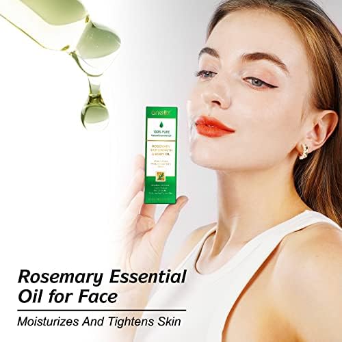 Rosemary Oil for Hair Growth, Rosemary Hair Strength and Scalp Oil, Organic Rosemary Essential Oil for Hair Loss Dry Oil Scalp Treatment Face Body, Pure Rosemary Face Oil Hair Oil 100ml
