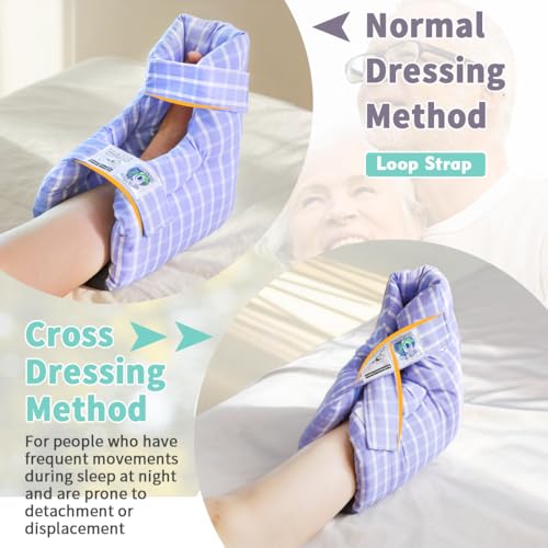 Image of Heel Protectors Bed Sore Pillow Cushion for Pressure Sores,Foot Pillows Support Boot for Bedridden Patients Supplies, Ankle Pillow for Foot Pain - 1 PC