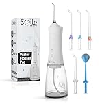 SMILE THERAPY® Water Flosser for Teeth Cordless: 5 Modes & 300ML Tank Electric Flosser Oral Irrigator for Plaque Removal with 360° Nozzle & Multiple Tips for Braces & Gums Portable Tooth Flosser