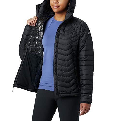 Columbia Women's Powder Lite Hooded Jacket, Hooded Puffer Jacket, Black, Size M - Image 7