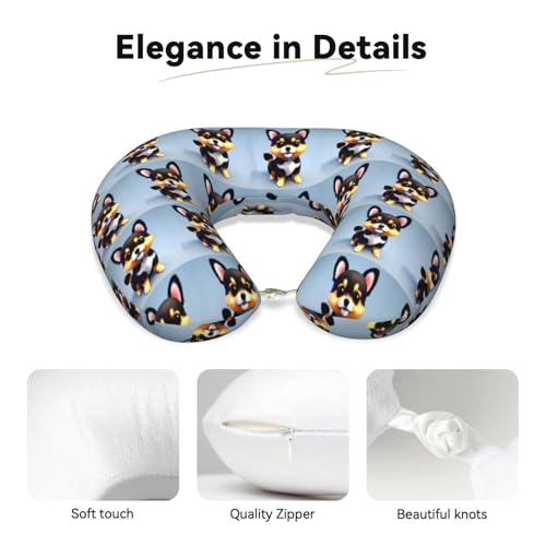 Almohada de espuma viscoelástica cervical negra ajustable miniatura 3