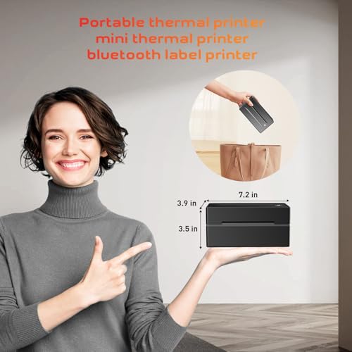Image of Thermal Label Printer, 4x6 Shipping Label Maker for Small Business | Compatible with Amazon, Shopify, Etsy, USPS, UPS, FedEx Package Shipping(Black)