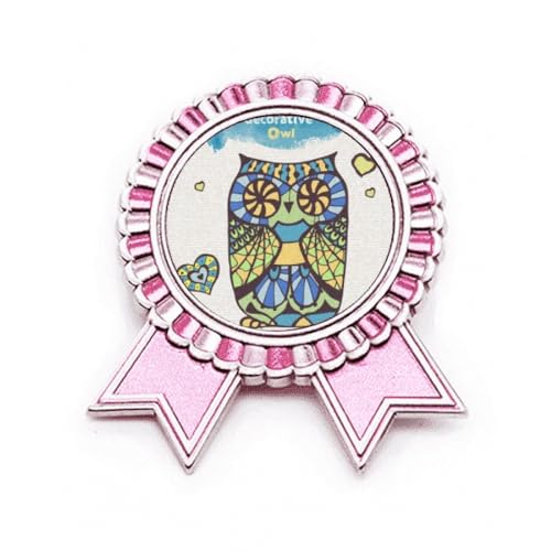 Broche chouette rose pour sublimer un manteau ou un blazer