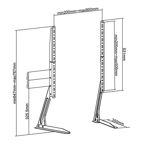 Support TV fixe sécurisé anti-chute pour écran 13-70"