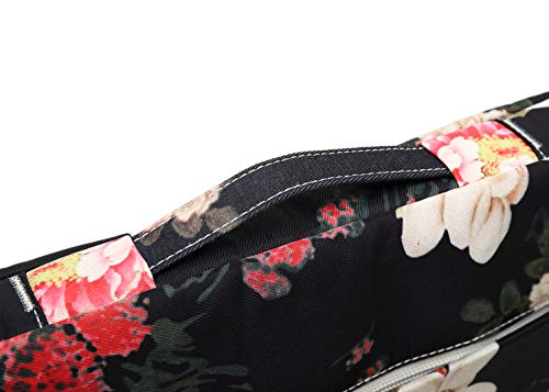 Dachee Black Peony Pattern 13 Inch Canvas Laptop Sleeve With Pocket 13 Inch 13.3 Inch Laptop Case 13 Case 13 Sleeve #TOP3