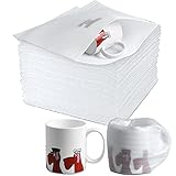 50 Pack Cushion Foam Pouches, HommyPrefer 12'' x 12'' Foam Packing Sheets (1MM Thickness), Cushion...