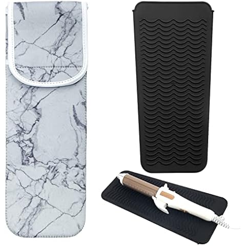 2 Pack Flat Iron Case Holder Heat Resistant Coldairsoap Flat Iron Travel Case Curling Iron Holder Cover Bag and Flat Iron Travel Case for Hair Tools or Travel Daily Use Cover