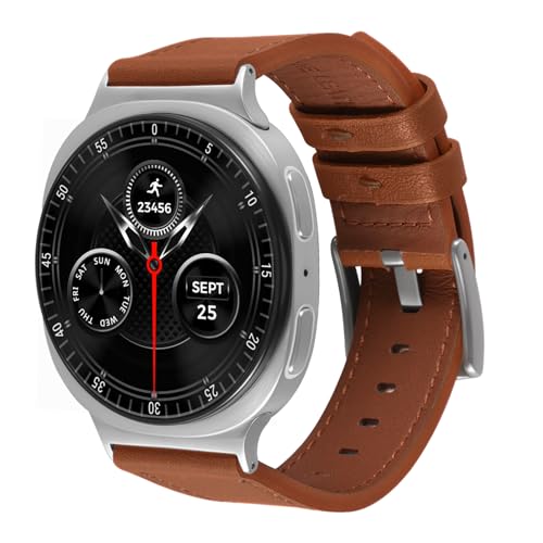 Bracelet cuir Samsung Watch 8 sans interstice pour remplacer le silicone irritant