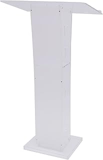 ROMYIX Clear Acrylic Podium,Conference Pulpit Presentation Stand Church Plexiglass Transparent Lectern 110cm/43"