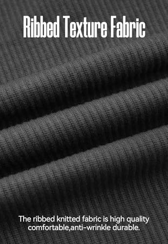 YTD Mens Casual Slim Fit Basic Henley Long Sleeve Fashion T-Shirt2