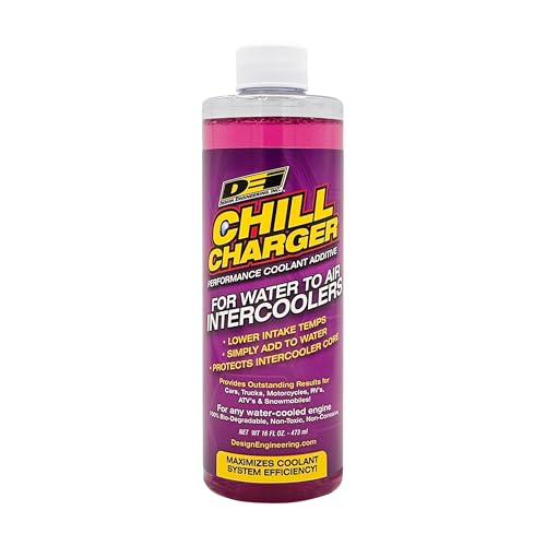 DEI Chill Charger Water-to-Air Intercooler Additive Engine Coolant for Auto Turbo and Supercharger Systems Lowers Intake Temperatures 16 oz