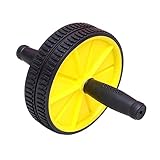 Milisten Rodillo Abdominal Doble Rueda con Tubo y Mango Antideslizante Equipo Fitness para Entrenamiento de Abdomen y Tonificación Corporal para Principiantes y Profesionales Color