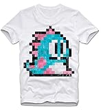 Reine Baumwolle T Shirt Commodore C64 Amiga Game Gamer Gaming Bubble Bobble Cult Vintage Retro L