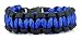 Police Thin Blue Line Black and Blue Paracord Survival Bracelet 7 Inch!