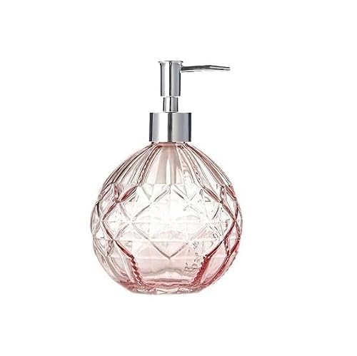 Vintage Soap Dispenser, Refillable Hand Soap Dispenser Pink Soap Dispensers for Bathroom Kitchen (Pink)