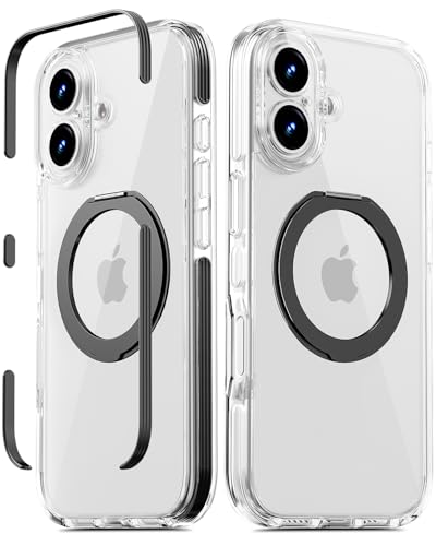 Coque iPhone 16 MagSafe avec support rotatif protection militaire
