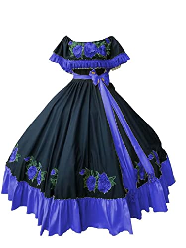 Mexican Style Quinceanera Dresses 3D Floral Flower Ball Gown Puffy Boho Off Shoulder Sweet 16 Prom Dress