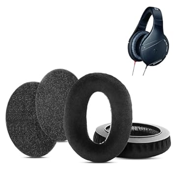 XRHTONG Almofadas auriculares de tecido macio compatível com Sennheiser HD265 HD525 HD58X HD545 HD565 HD580 HD600 HD650 HD660S HD535 almofada para fones de ouvido (tecido macio/espuma de alta