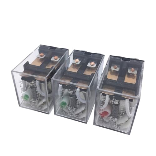 Relé JQX-13F-24VDC de 8 pines y 10A para control de automatización industrial, pack de 3 piezas