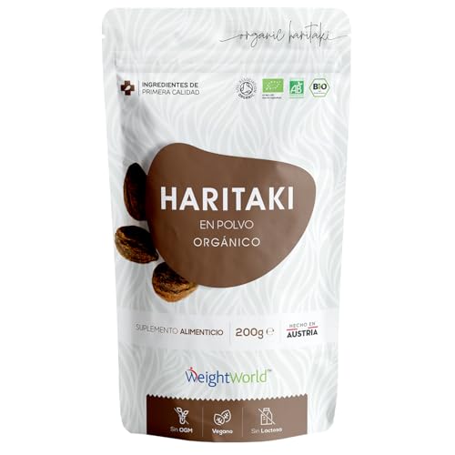 Haritaki en Polvo BIO con Certificado Orgánico 200g, Terminalia Chebula - Apto para Veganos, Certificado por la Soil Association, Hasta 2 Cucharadas al Día, Sin Gluten ni OGM