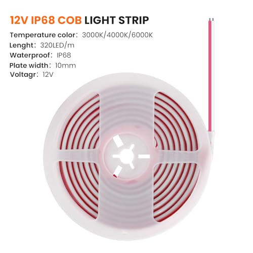 Tira LED COB KISUFU 2M 320 Luces IP68 Blanco Cálido miniatura 3