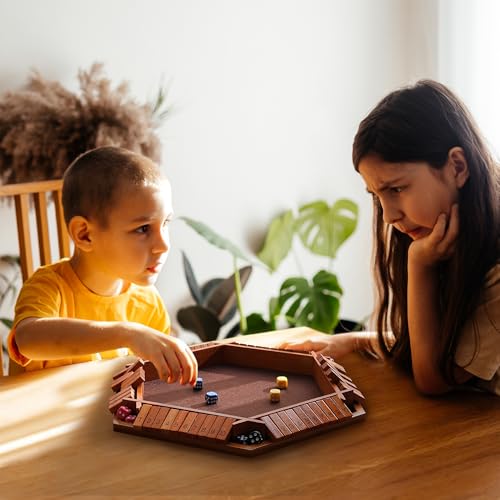 Juego Shut The Box de Mesa de Madera Vintage miniatura 7