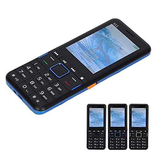 Zyyini Unlocked Cell Phone, 2.8 Inches 2G Gsm Three-Sim Mobile Phone With One-Button Flashlight, 2000 Mah Large-Capacity Battery, Loud Volume Speaker, Support Gsm 800/850/900/1800(Blue) #TOP6