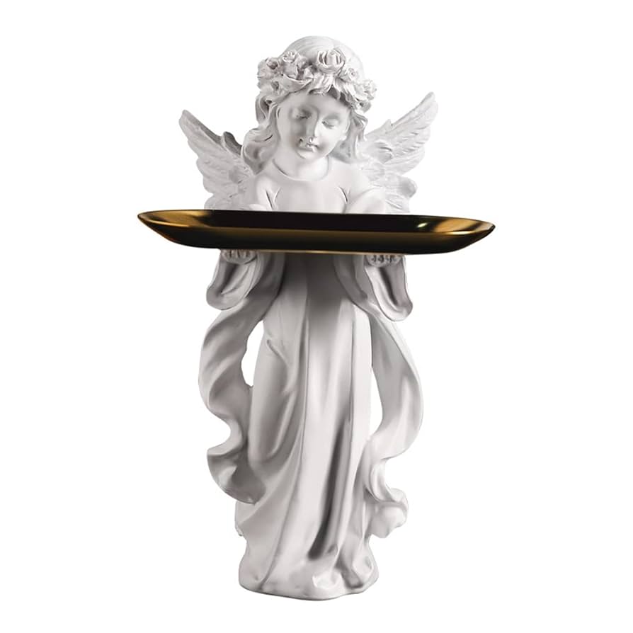 Amazon.co.jp: 皿を捧げる天使 エンジェル おしゃれ 収納トレイ