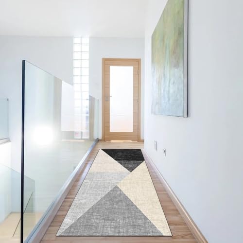 Alfombra antideslizante negra 50x450 cm lavable pasillo hogar 6
