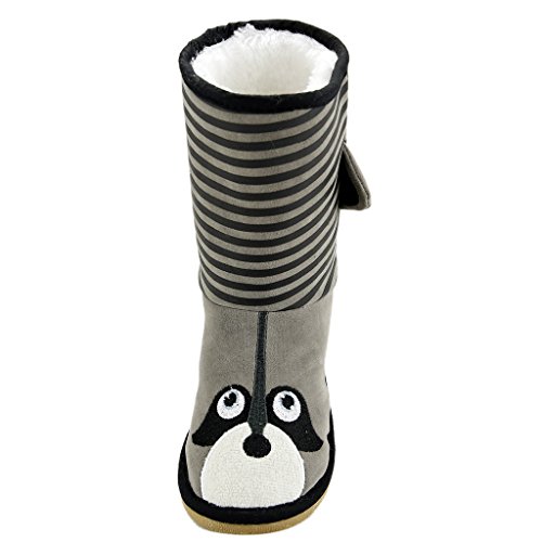 The Doll Maker Animal Faux Sheraling Boot - Grey - MF1541726B-102