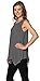 Velucci Womens Tunic Tank Top T-Shirt - Loose Basic Sleeveless Tee Shirt Blouse, (Charcoal-M)