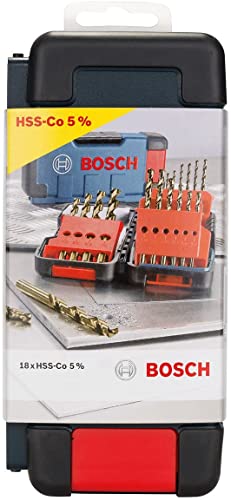 Bosch 1x PRO Stainless HSS-Co Spiralbohrer-Set (für Stahl,...