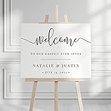 Happily Ever After Welcome Wedding Sign Personalized Welcome To Our Wedding Sign Custom Wedding Sign
