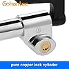 gohantee Car Steering Wheel Lock, Crook Locks Retractable Car Clutch Pedal Lock, Car Steering Wheels Anti-Theft Lock for Van Car SUV Lorry Truck Heavy Duty Car #4