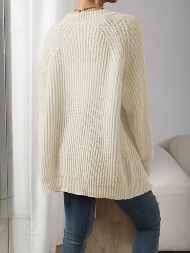Image of Narecte Womens Cardigan Sweaters Open Front Cardigan Ribbed Knit Women's Casual Long Sleeve Cardigan Fall Outwear Apricot XS