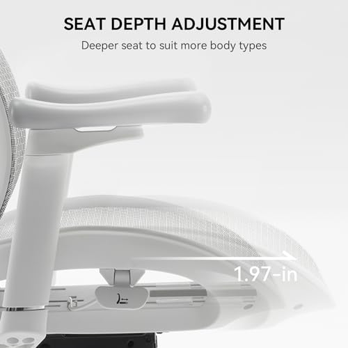 Image of SIHOO Doro S100 Ergonomic Office Chair - Dual Dynamic Lumbar Support, 4D Coordinated Armrests, 5-Level Adjustable Backrest, Recline Angle 135-degree Max. Suitable for Home Office (Grey)