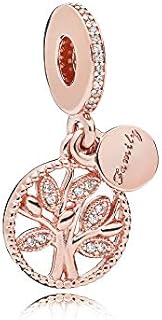 FGT Sterling Silver Family Tree of Life Charms for Bracelets Necklaces Pendants Crystal Dangle Gift for Women Girls Mum Auntie Daughter Family Granddaughter Sisters Valentine Birthday Mothers Day