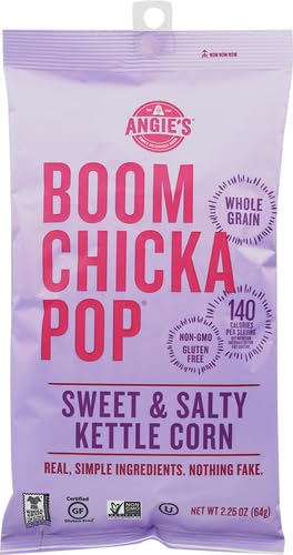 Angie's BOOMCHICKAPOP Sweet & Salty Kettle Corn Popcorn, 2.25 Ounce (Pack of 12)
