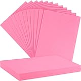 NEBURORA Hojas de Fieltro de 2 mm de Grosor para Manualidades, 12 Piezas de Fieltro rígido para Manualidades, Hojas de Tela de Fieltro Rosa Rosa, Suministros para Manualidades de Costura de Patchwork