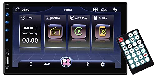 Radio doble din para auto con pantalla táctil HD de 7 pulgadas miniatura 4
