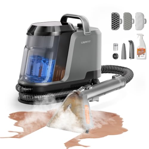 Image of Uwant Carpet Cleaner Machine with Steam&Hot&Cold Water Models 18Kpa Powerful Suction Upholstery Cleaner Machine with Pet Pro Cleaner for Pets, Carpet Steam Cleaner Set of 1
