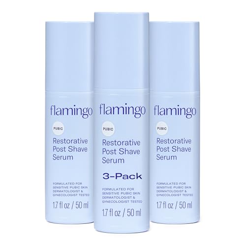 Flamingo Pubic Restorative Post Shave Serum, Made with Oat Extract, Ceramides, and Squalane, 1.7 FL OZ