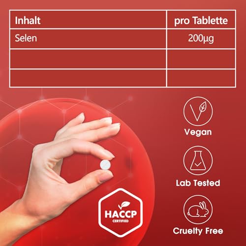 Selen 3-er Komplex - 365 Tabletten mit je 200µg - Komplex aus Selenhefe, Selenmethionin und Natriumselenit - Hochdosiert - 100% Vegan – Deutsche Produktion & Laborprüfung - NutriFair | Premium & Fair