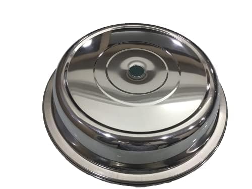 Image of KMW Stainless Steel Plate Cover with Dome Lid, 27 cm, Silver - Durable and Elegant Plate Protector for Food Storage, Keeps Dishes Warm, Ideal for Home & Restaurant Use