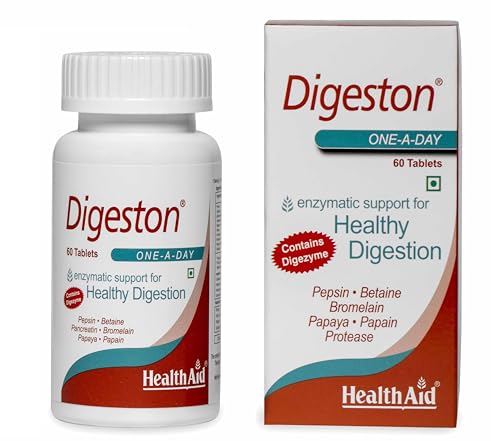 HealthAid Digeston - 120 Vegetarian Tablet - Enzymatic support for Healthy Digestion (B0CLGQZD3B) Amazon Price History, Amazon Price Tracker