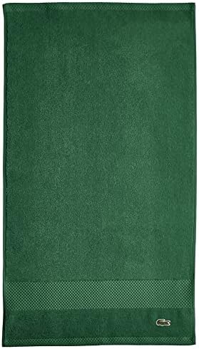 Lacoste Heritage - Toalla de manos de algodón Supima, de color verde cocodrilo, 16 x 30 pulgadas