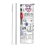 Options pratiques : la tasse I Love London Print est livrée avec un couvercle push-pull, permettant de siroter facilement directement à partir de la tasse ou en utilisant la paille incluse. Il est conçu pour être pratique et polyvalent, adapté à toutes les occasions.